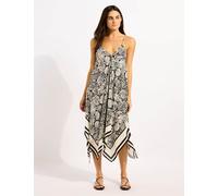 Seafolly C Shells Printed Midaxi Beach Dress Black Mix