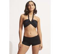 Seafolly Collective Roll Top Boyleg Bikini Bottoms Black