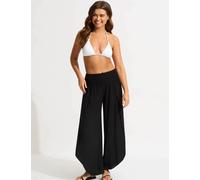 Seafolly Elasticated Waist Wide Leg Trousers Black