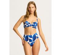Seafolly female Sunray Printed High Waisted Bikini Bottoms - 16 - Blue Mix, Blue Mix