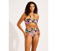 Seafolly Hothouse Flowers Wired Halterneck Bikini Top Black Mix