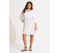 Seafolly Pure Cotton Beach Cover Up Shirt White