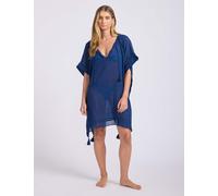 Seafolly Pure Cotton Knee Length Kaftan Blue