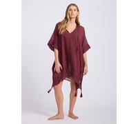 Seafolly Pure Cotton Knee Length Kaftan Burgundy