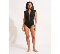 Seafolly Seafolly Collective Padded Zip Up Swimsuit Black