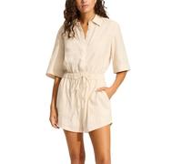 Seafolly Sunside Women's Beachedit Ecru Playsuit, XS