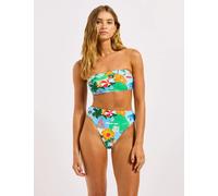 Seafolly Viva Vacation Printed High Waisted High-Leg Bikini Bottoms' Blue Mix