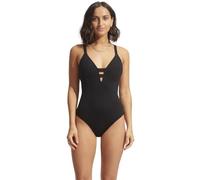 Seafolly Women's Active Deep V Maillot Swimsuit