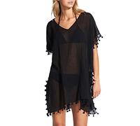 Seafolly Women's Amnesia Kaftan Swimwear Cover-Ups, Beach Basics Black, One Size