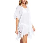 Seafolly Women's Amnesia Kaftan Swimwear Cover-Ups, Beach Basics White, One Size