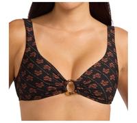Seafolly - Women's Batik Bloom Multifit Ring Front Tank - Bikini top size 14, black