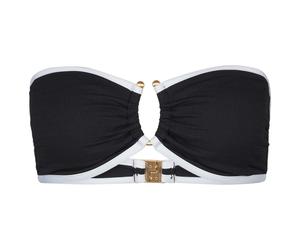 Seafolly - Women's Beach Bound Ring Front Bandeau - Bikini top size 12, black