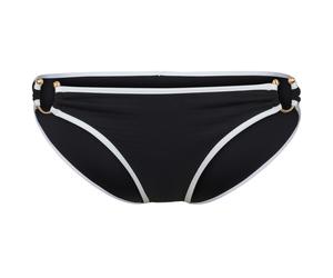 Seafolly - Women's Beach Bound Ring Side Hipster Pant - Bikini bottom size 8, black