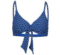 Seafolly - Women's Cleo Twist Tie Front Bralette - Bikini top size 8, blue