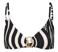 Seafolly - Women's Coastline Ring Front Bralette - Bikini top size 8, black