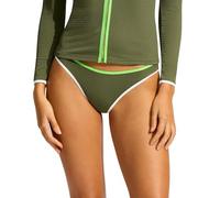 Seafolly Women's Hipster Bikini Bottom Swimsuit, Beach Bound Khaki, 14
