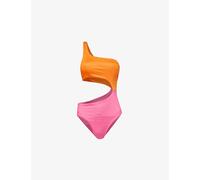 Seafolly Womens Hot Pink Rio Colour-blocked Stretch-recycled Polyester Swimsuit 16