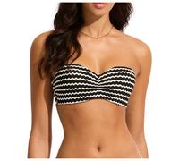 Seafolly - Women's Mesh Effect Bustier Bandeau - Bikini top size 8, orange