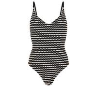 Seafolly - Women's Mesh Effect V Neck One Piece - Swimsuit size 10, grey/black