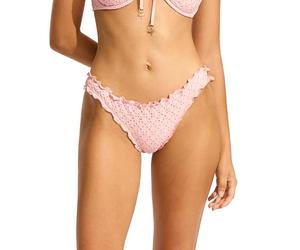 Seafolly Women's Mini Hipster Lettuce Edge Bikini Bottom Swimsuit Bikini Bottoms