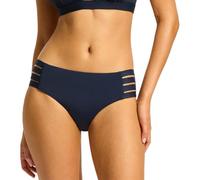 Seafolly Women's Multi Strap Hipster Full Coverage Bikini Bottom Swimsuit Separates, Eco Collective True Navy, 10