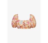 Seafolly Womens Nectar Spring Festival Puff-sleeve Linen Crop Top S