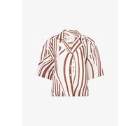 Seafolly Womens Seafolly Coastline Boxy-Fit Woven Shirt Ecru/Cocoa XS