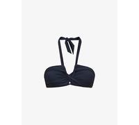 Seafolly Womens Seafolly Collective Twist-Detail Halterneck Nylon-Blend Bikini Top True Navy 10