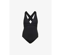 Seafolly Womens Seafolly Collective V-Neck Stretch-Nylon Swimsuit Black 14