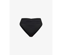 Seafolly Womens Seafolly Collective Wrap-Detail High-Rise Nylon-Blend Bikini Bottoms Black 14