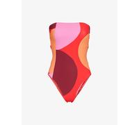 Seafolly Womens Seafolly Printed Bandeau Swimsuit Flame 8