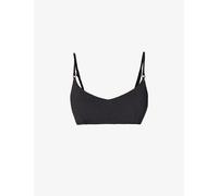 Seafolly Womens Seafolly Sea Dive Textured Bralette Bikini Top Black 16