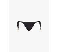 Seafolly Womens Seafolly Sea Dive Textured Mid-Rise Bikini Bottoms Black 8