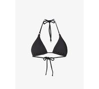 Seafolly Womens Seafolly Sea Dive Textured Triangle Bikini Top Black 10