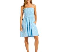 Seafolly Women's Shirred Mini Dress, Daisy Chain Powder Blue, M