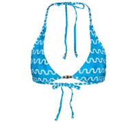 Seafolly - Women's Soundwave Longline Halter Bra - Bikini top size 8, blue/white