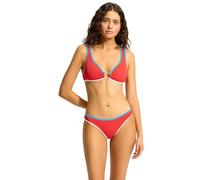 Seafolly Women's Standard Hipster Bikini Bottom Swimsuit, Beach Bound Flame, 12