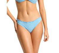 Seafolly Women's Standard Hipster Full Coverage Bikini Bottom Swimsuit, Daydreamer Powder Blue, 12
