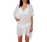 Seafolly Women's Amnesia Kaftan Swimwear Cover-Ups, Beach Basics White, One Size