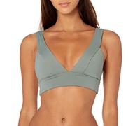 Seafolly womensBanded Longline Triangle Bikini Top Swimsuit Bikini Top - Green - 6