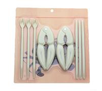 Seafood Crab Crackers and Meat Extraction Tools Set with Crab Forks and Spoons, Plastic Construction for Safe and Effective Shell Opening (green)