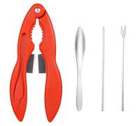 Seafood Cracker and Tool Set - Includes Multi-Purpose Crab Tool, Sturdy Metal Crab Leg Fork, Shell Spoon, and Claw Cutter - crab claw forks，crab claw cutters