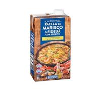 Seafood or Fideuà Broth for Paella with Sofrito, Spanish Cuisine, 1L Brick, Pack of 3, Liquid Form