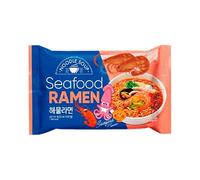 Seafood Ramen Instant Noodles 120g | South Korean Recipe, Thick Chewy Noodles, Savory Seafood Broth, Mildly Spicy, Rich Umami Flavour