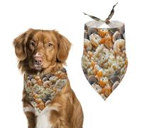 Seafood Risotto Cute Dog Bandanna Scarf Printed Adjustable Triangle Pet Kerchief for Dogs And Cats