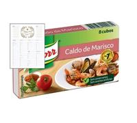 Seafood Stock Cubes Bundle which Contains Bouillon Shellfish Stock (Caldo de Marisco) 8 Cubes and Grocery List Card