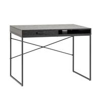 Seaford 1 Drawer Office Desk in Ash Black