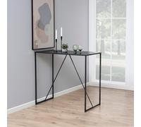Seaford Bar Table - Black Melamine and Metal
