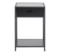 Furniture To Go Seaford Bedside Table With 1 Drawer In Black