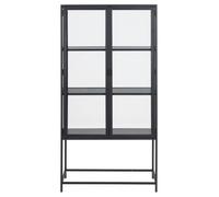 Seaford Black 2 Door Display Cabinet
